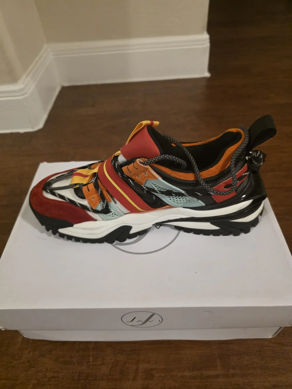 Javi Hype Sneakers | Mens 9.5 US | Red, Orange & Yellow - Picture 6 of 6